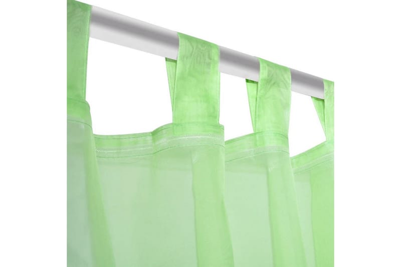 Genomskinlig gardin 140x175 cm 2-pack Apple Green - Grön - Textil & mattor - Gardiner - Panelgardin