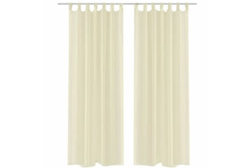 Genomskinlig gardin 140x245 cm 2-pack Creme