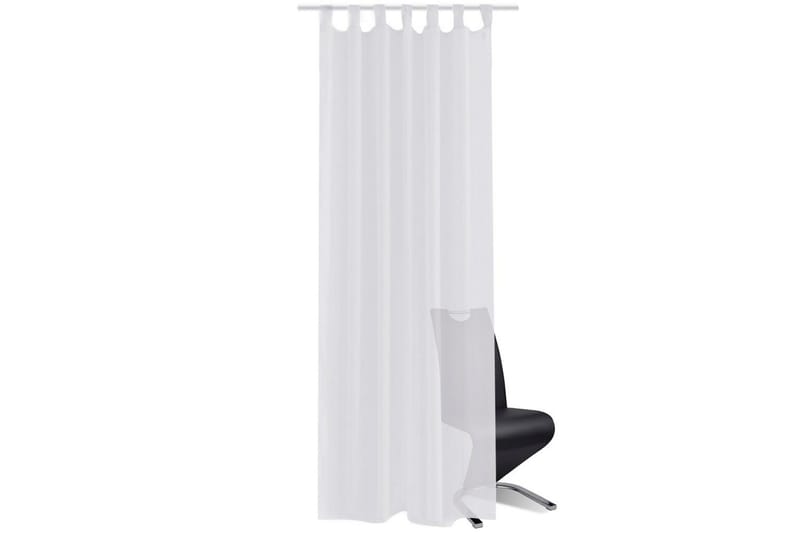 Genomskinlig vit gardin 140x175 cm 2-pack - Vit - Textil & mattor - Gardiner - Panelgardin