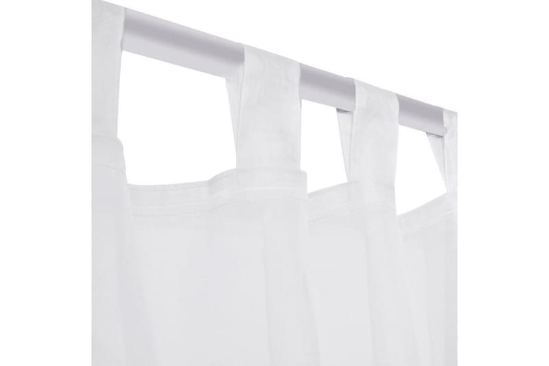 Genomskinlig vit gardin 140x175 cm 2-pack - Vit - Textil & mattor - Gardiner - Panelgardin