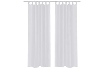 Genomskinlig vit gardin 140x245 cm 2-pack