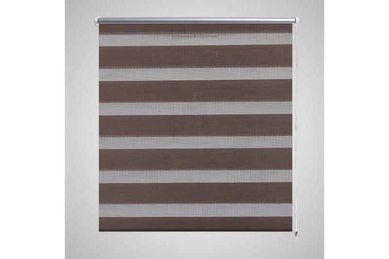 Rullgardin randig brun 120 x 175 cm transparent - Brun - Textil & mattor - Gardiner - Rullgardin