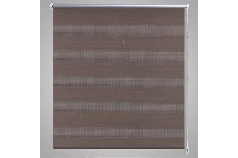 Rullgardin randig brun 120 x 175 cm transparent - Brun - Textil & mattor - Gardiner - Rullgardin