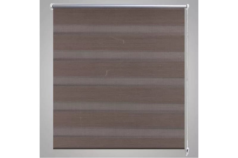Rullgardin randig brun 120x230 cm transparent - Brun - Rullgardin