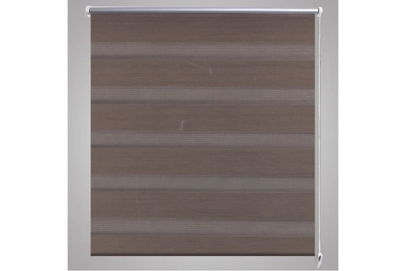 Rullgardin randig brun 140x175 cm transparent - Brun - Textil & mattor - Gardiner - Rullgardin