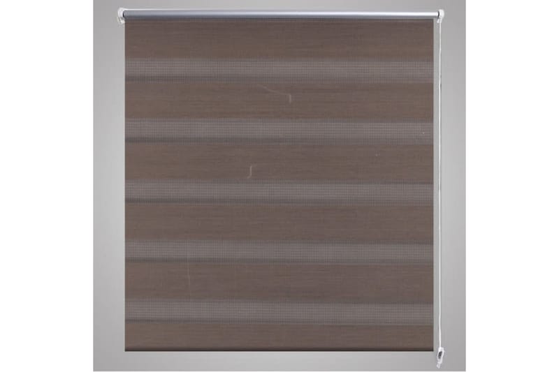 Rullgardin randig brun 140x175 cm transparent - Brun - Rullgardin