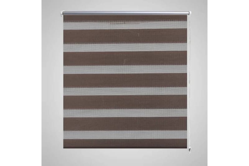 Rullgardin randig brun 140x175 cm transparent - Brun - Textil & mattor - Gardiner - Rullgardin