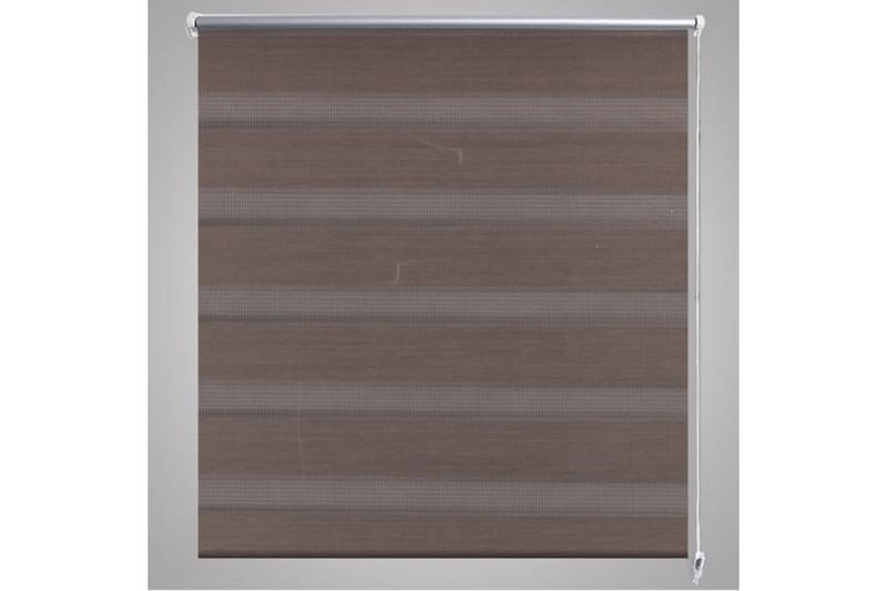 Rullgardin randig brun 80x150 cm transparent - Brun - Textil & mattor - Gardiner - Rullgardin