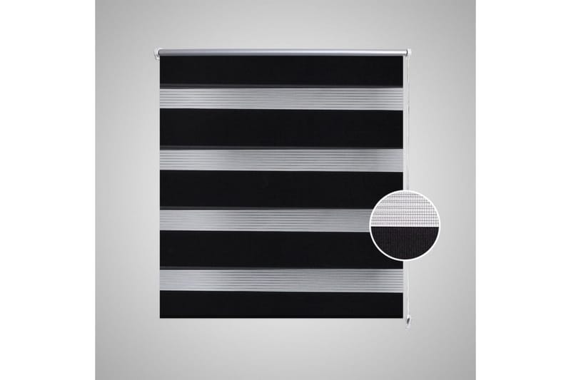 Rullgardin randig svart 60x100 cm transparent - Svart - Rullgardin