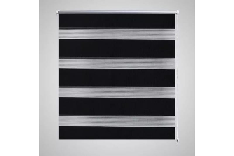 Rullgardin randig svart 90x150 cm transparent - Svart - Textil & mattor - Gardiner - Rullgardin