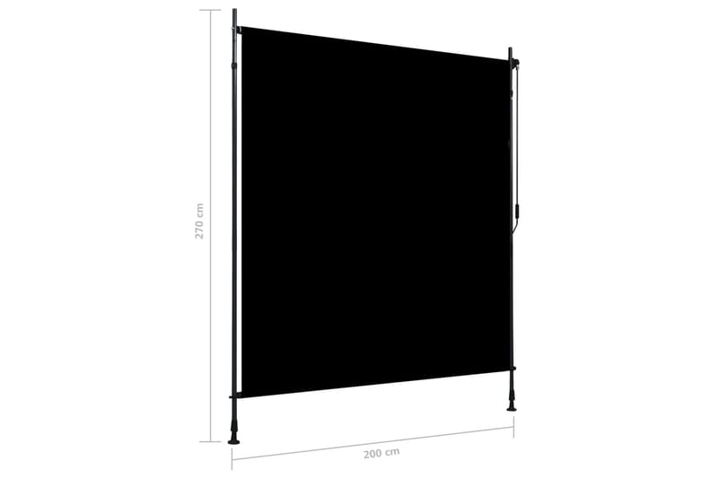 Rullgardin utomhus 200x270 cm antracit - Antracit - Textil & mattor - Gardiner - Rullgardin