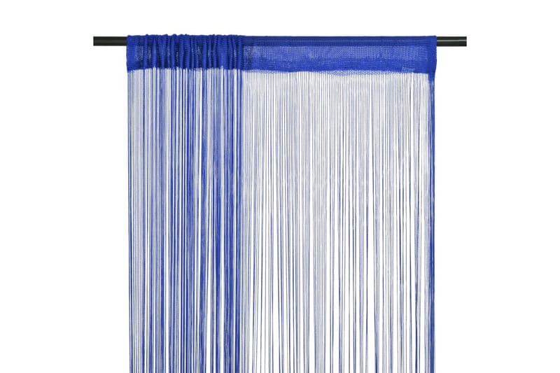 Trådgardiner 2 st 100x250 cm blå - Blå - Mörkläggningsgardiner