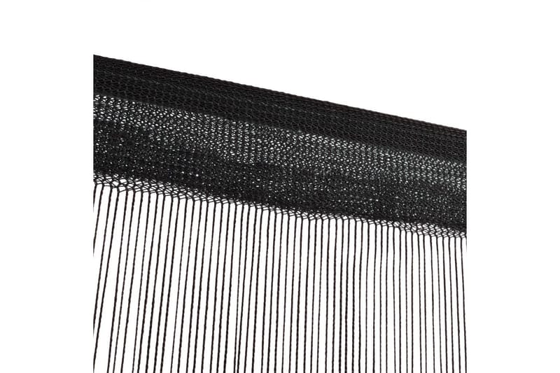 Trådgardiner 2 st 100x250 cm svart - Svart - Mörkläggningsgardiner