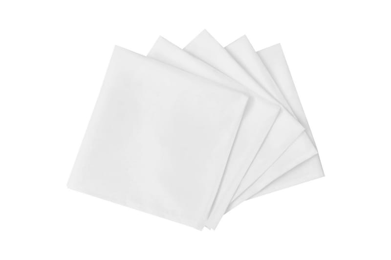 10 Servetter Vit 50x50 cm - Vit - Textil & mattor - Kökstextilier - Tygservetter
