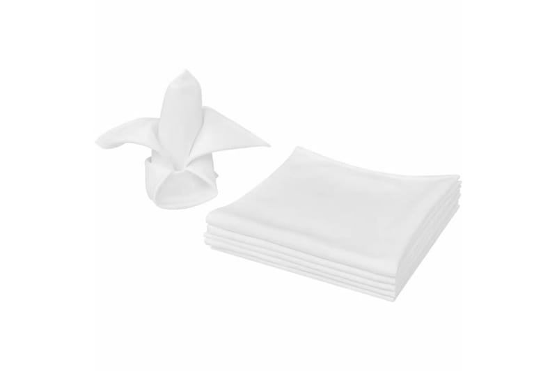 10 Servetter Vit 50x50 cm - Vit - Textil & mattor - Kökstextilier - Tygservetter