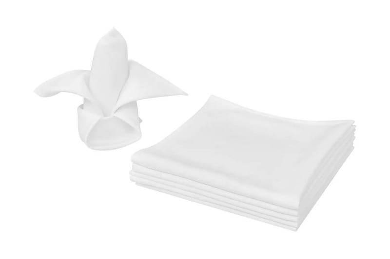 25 Servetter Vit 50x50 cm - Vit - Textil & mattor - Kökstextilier - Tygservetter