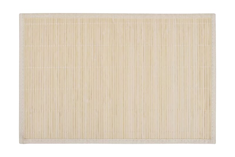 6 Bordstabletter i bambu 30x45 cm naturfärg - Beige - Bordstabletter - Kökstextilier