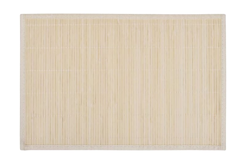 6 Bordstabletter i bambu 30x45 cm naturfärg - Beige - Kökstextilier - Bordstabletter