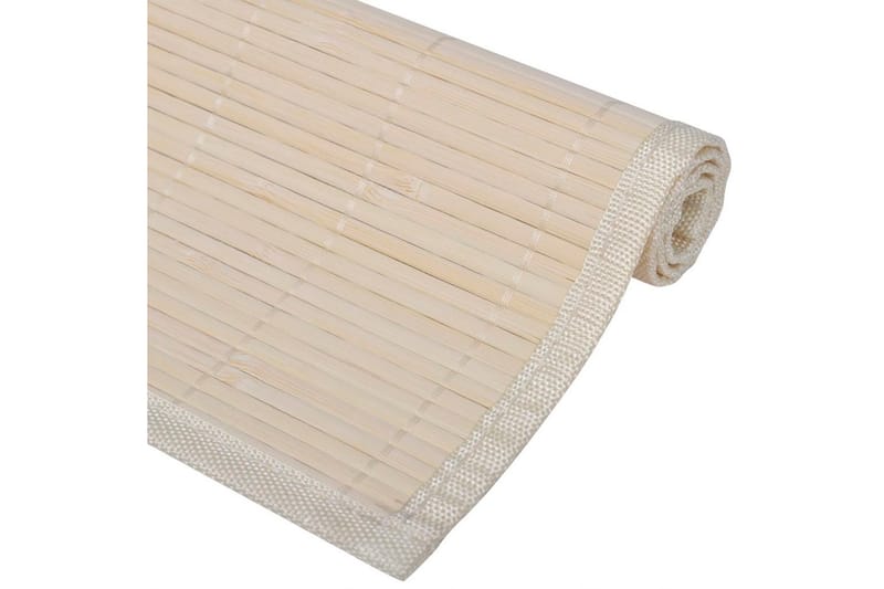 6 Bordstabletter i bambu 30x45 cm naturfärg - Beige - Bordstabletter - Kökstextilier