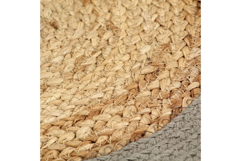 Bordstabletter 4 st naturlig och grå 38 cm jute och bomull - Natur/Grå - Bordstabletter - Kökstextilier
