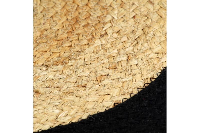 Bordstabletter 4 st naturlig och svart 38 cm jute och bomull - Natur/Svart - Textil & mattor - Kökstextilier