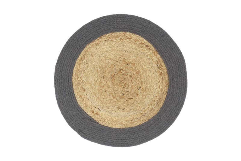 Bordstabletter 6 st naturlig och antracit 38 cm jute och bom - Natur/Antracit - Textil & mattor - Kökstextilier