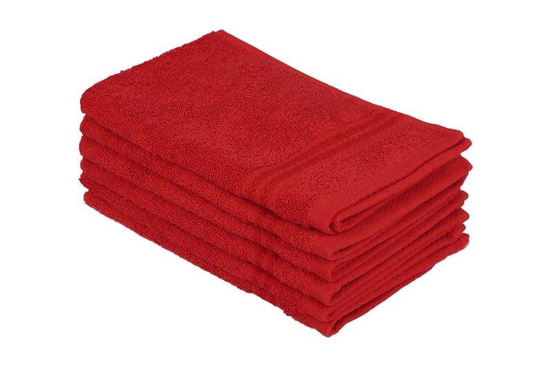 Hobby Handduk 30x50 cm 6-pack - Röd - Textil & mattor - Kökstextilier
