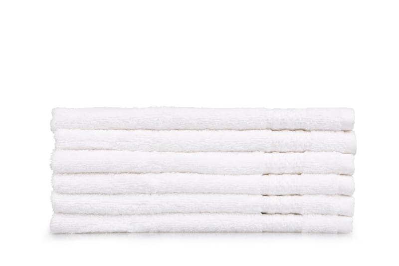 Hobby Handduk 30x50 cm 6-pack - Vit - Textil & mattor - Kökstextilier