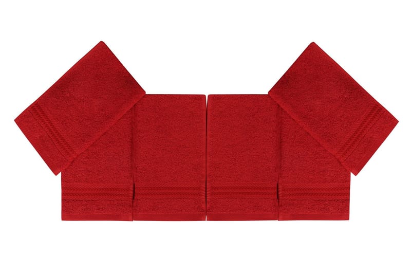 Hobby Handduk 30x50 cm 6-pack - Röd - Textil & mattor - Badrumstextilier - Handduk