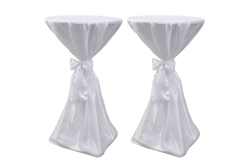 Vit bordsduk med rosett 80 cm 2-pack - Vit - Textil & mattor - Kökstextilier