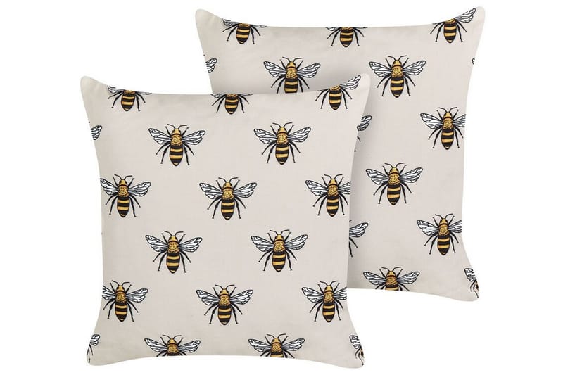 Arnesano Utomhuskudde 45x45 cm 2 st - Beige/Svart - Textil & mattor - Filtar, kuddar & plädar - Utekudde