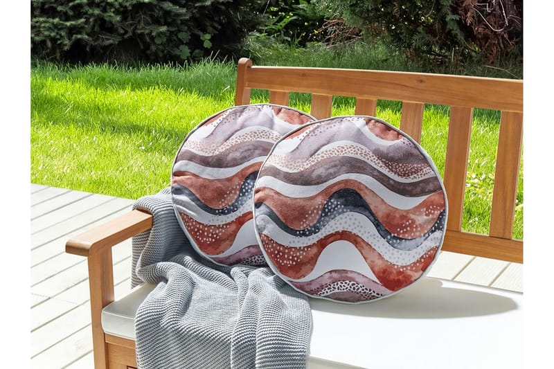 Cannole Utomhuskudde 40 cm Rund - Brun/Vit/Svart - Textil & mattor - Filtar, kuddar & plädar - Utekudde