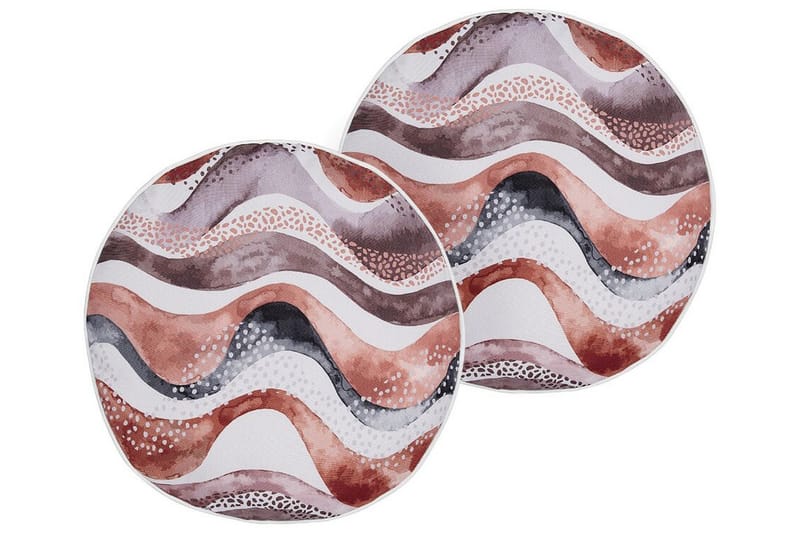 Cannole Utomhuskudde 40 cm Rund - Brun/Vit/Svart - Textil & mattor - Filtar, kuddar & plädar - Utekudde