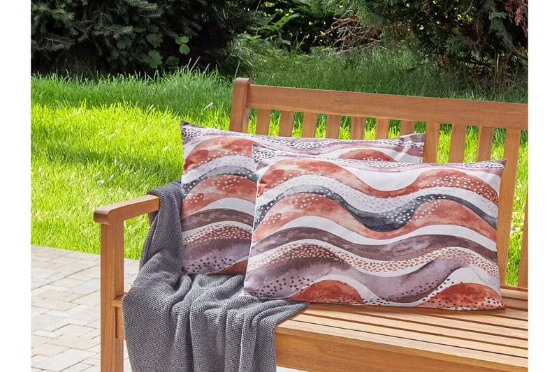 Cannole Utomhuskudde 42x60 cm 2 st - Brun/Vit/Svart - Textil & mattor - Filtar, kuddar & plädar - Utekudde