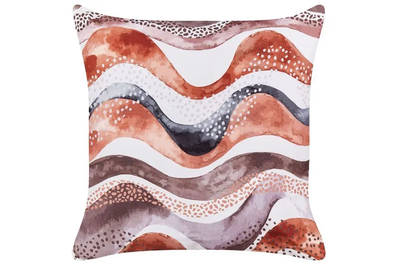 Cannole Utomhuskudde 45x45 cm, Brun/Vit/Svart