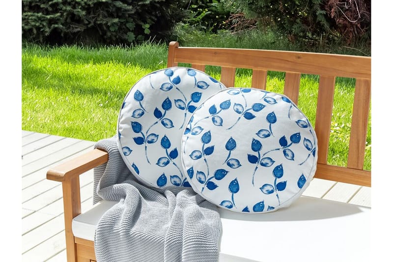 Fasano Utomhuskudde 40 cm Rund - Vit/Blå - Textil & mattor - Filtar, kuddar & plädar - Utekudde