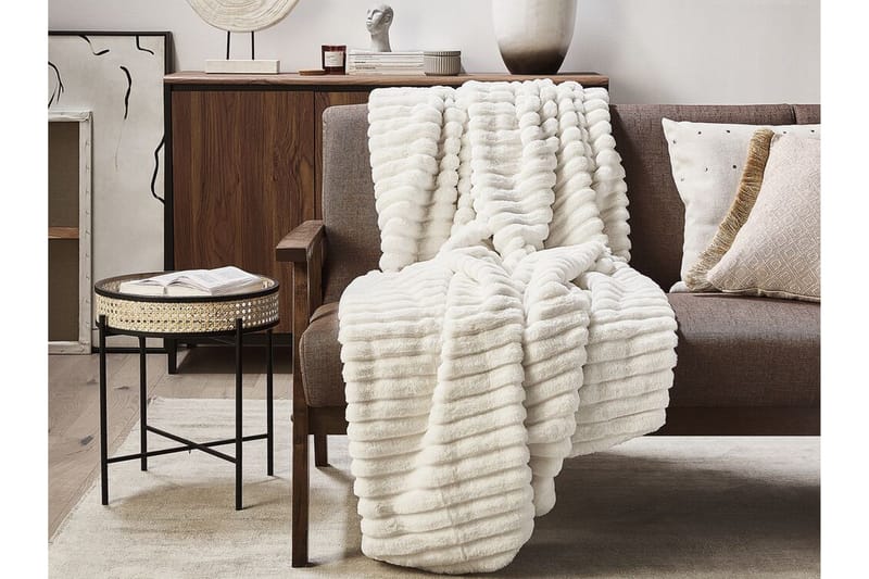 Abteh Pläd 150x200 cm Tvåsidig - Vit - Textil & mattor - Filtar, kuddar & plädar - Filtar & plädar