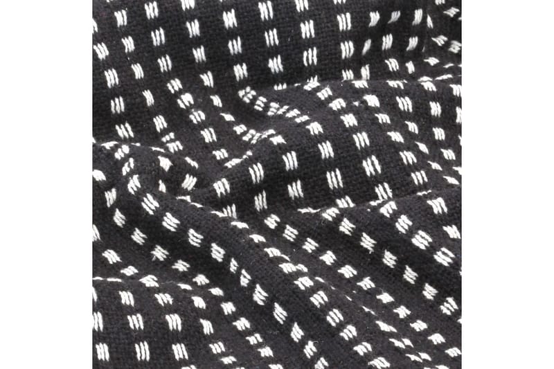 Filt bomull fyrkanter 160x210 cm svart - Svart - Textil & mattor - Filtar, kuddar & plädar - Filtar & plädar