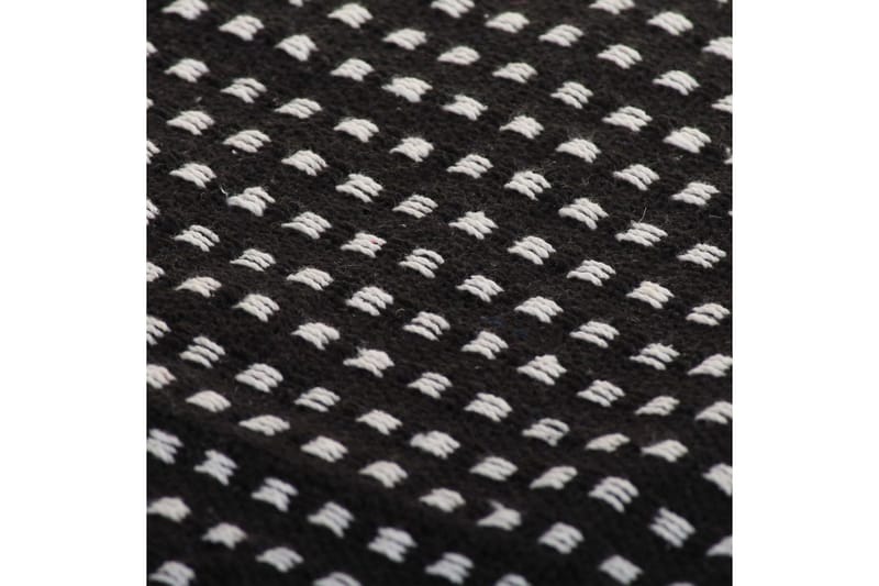 Filt bomull fyrkanter 160x210 cm svart - Svart - Textil & mattor - Filtar, kuddar & plädar - Filtar & plädar