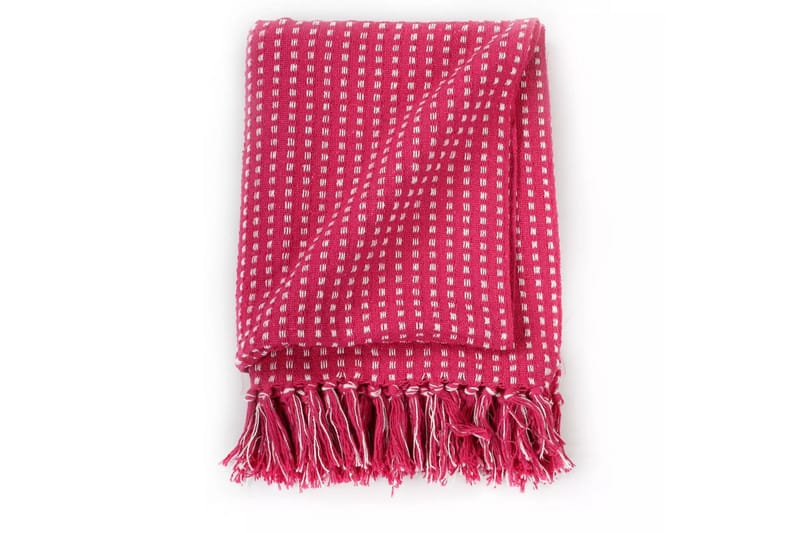 Filt bomull fyrkanter 220x250 cm rosa - Rosa - Textil & mattor - Filtar, kuddar & plädar - Filtar & plädar