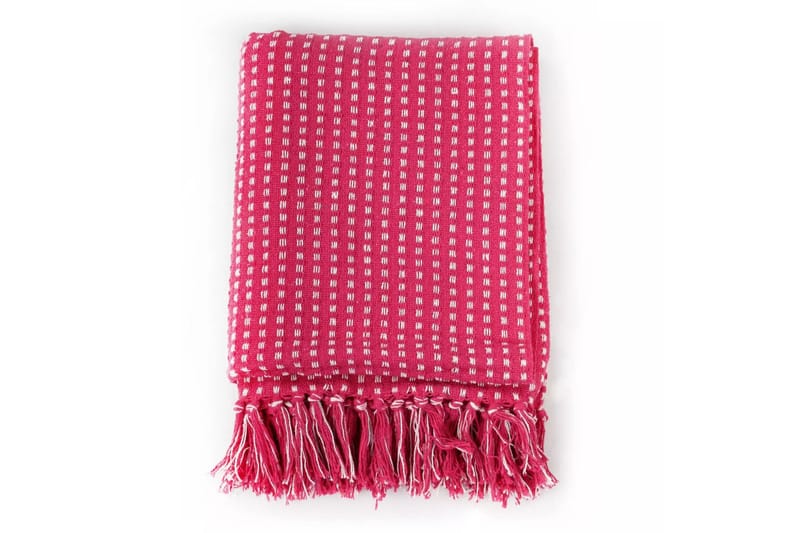 Filt bomull fyrkanter 220x250 cm rosa - Rosa - Textil & mattor - Filtar, kuddar & plädar - Filtar & plädar