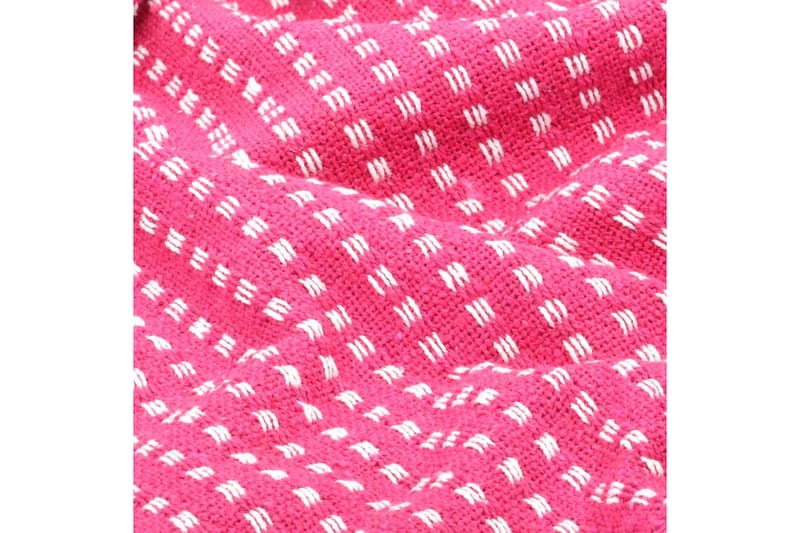 Filt bomull fyrkanter 220x250 cm rosa - Rosa - Textil & mattor - Filtar, kuddar & plädar - Filtar & plädar