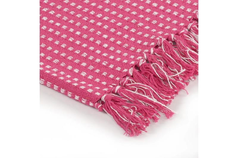 Filt bomull fyrkanter 220x250 cm rosa - Rosa - Textil & mattor - Filtar, kuddar & plädar - Filtar & plädar