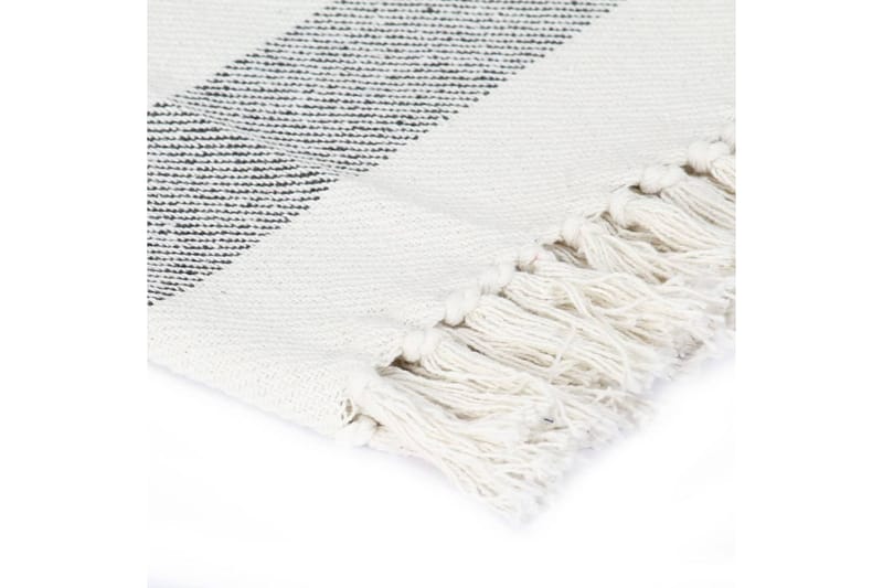 Filt bomull randig 220x250 cm antracit - Antracit/Vit - Textil & mattor - Filtar, kuddar & plädar - Filtar & plädar