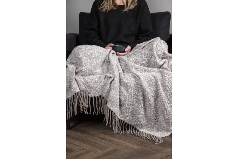Kullie Pläd 130x170 cm - Grå/Vit - Textil & mattor - Filtar, kuddar & plädar - Filtar & plädar