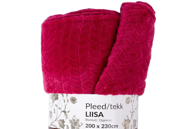 Liisa Filt XL 200x230 cm Hallon Röd - Textil & mattor - Filtar, kuddar & plädar - Filtar & plädar
