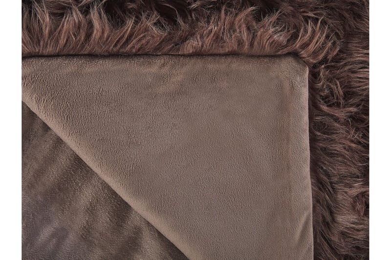 Pläd 200 x 220 cm brun DELICE - Brun - Textil & mattor - Filtar, kuddar & plädar - Filtar & plädar