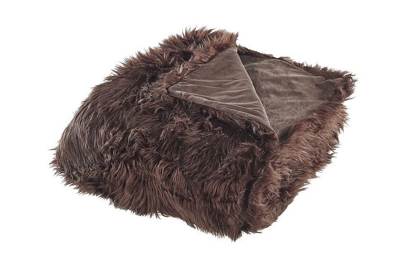 Pläd 200 x 220 cm brun DELICE - Brun - Textil & mattor - Filtar, kuddar & plädar - Filtar & plädar