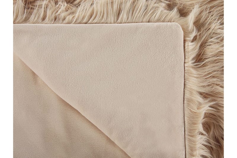 Pläd 200 x 220 cm ljusbrun DELICE - Brun - Textil & mattor - Filtar, kuddar & plädar - Filtar & plädar