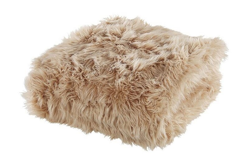 Pläd 200 x 220 cm ljusbrun DELICE, Brun